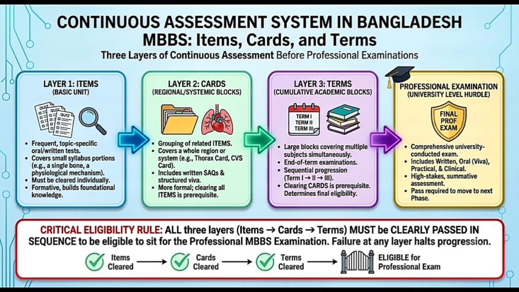 MBBS Curriculum in Bangladesh Fully Explained | Items, Cards, Terms, Professional Exams and How It Compares to India 7 115346